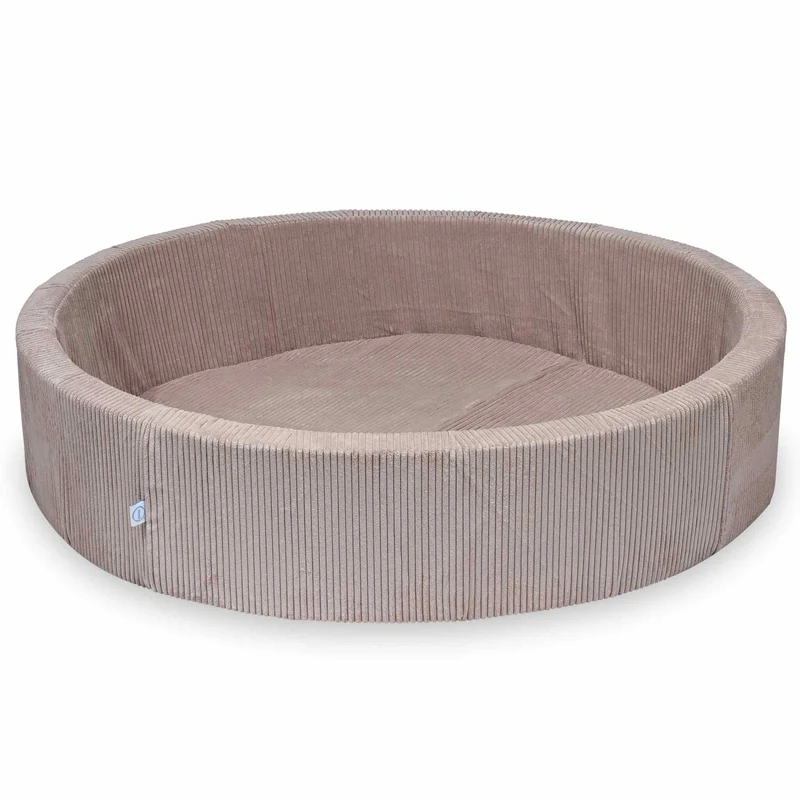Piscine à Balles 130x30 velours côtelé rose clair sans balles