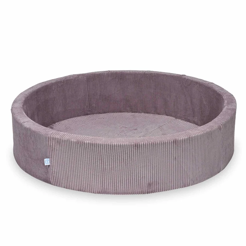 Piscine à Balles 130x30 velours côtelé lavende sans balles