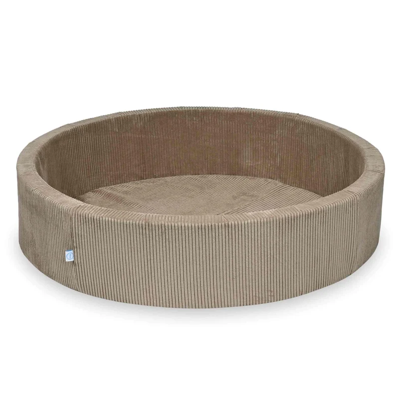 Piscine à Balles 130x30 velours côtelé toffee sans balles
