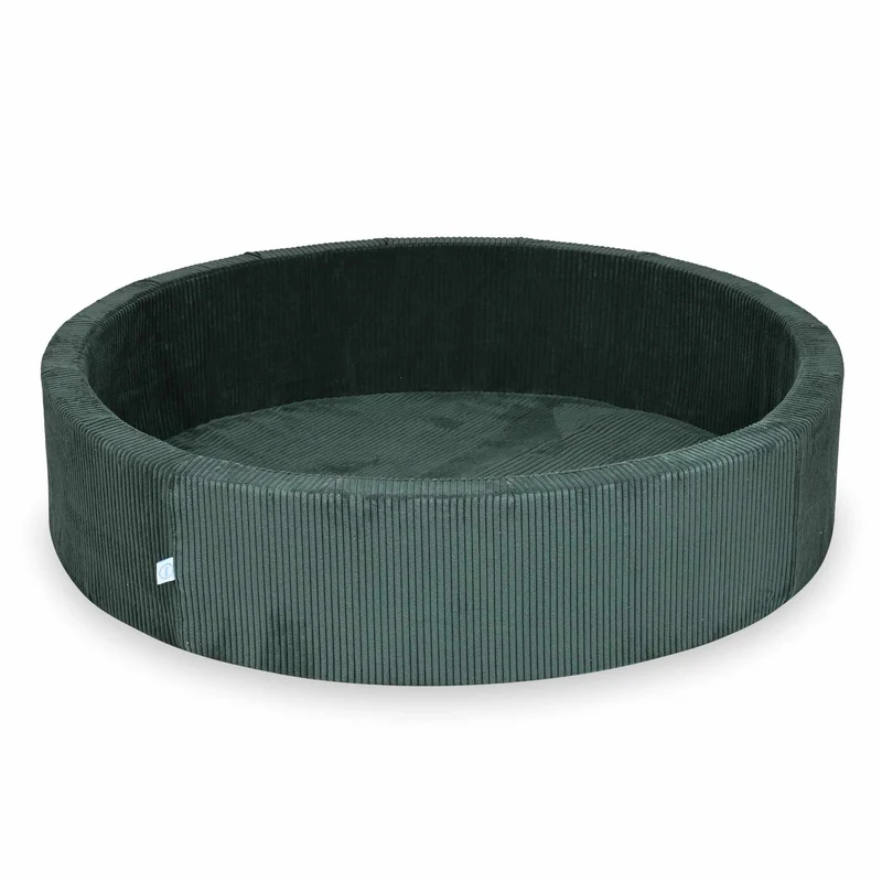 Piscine à Balles 130x30 velours côtelé vert sans balles