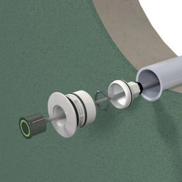 Traversée de Paroi CCEI pour Bouton Piezo Inox – Encastrement Margelle Piscine Béton