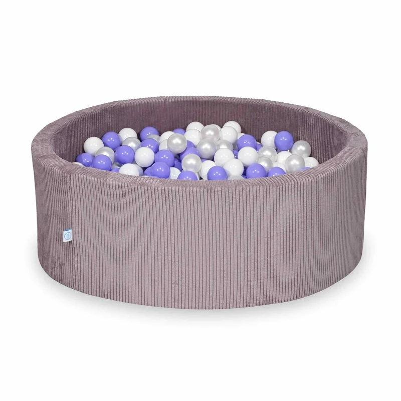 Piscine à balles en velours côtelé Lavende 110x40 cm avec 500balles