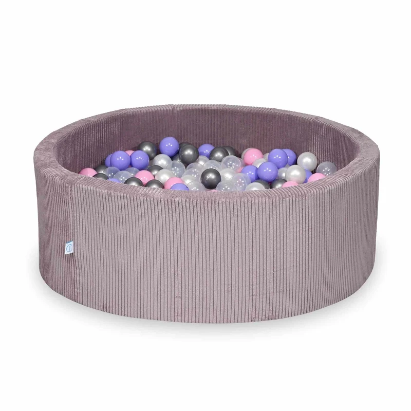 Piscine à balles en velours côtelé Lavende 110x40 cm avec 500balles
