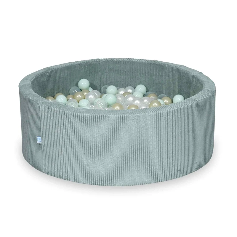 Piscine à balles en velours côtelé menthe claire 110x40 cm avec 500balles