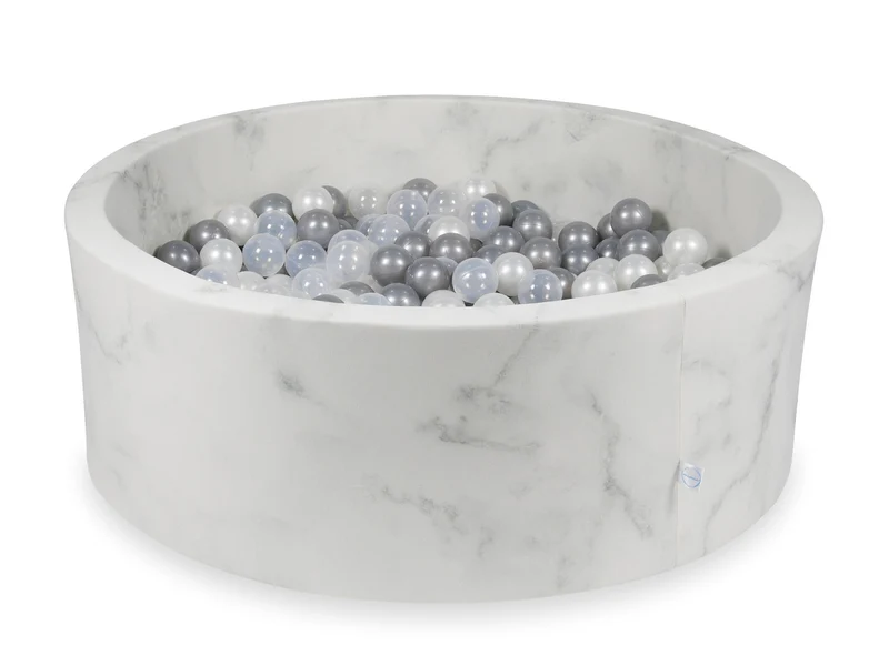Piscine à balles en velours Marble 110x40 cm avec 500balles