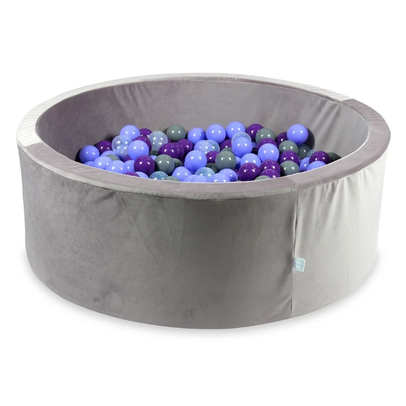 Piscine à balles en velours velvet lilac 110x40 cm avec 500balles