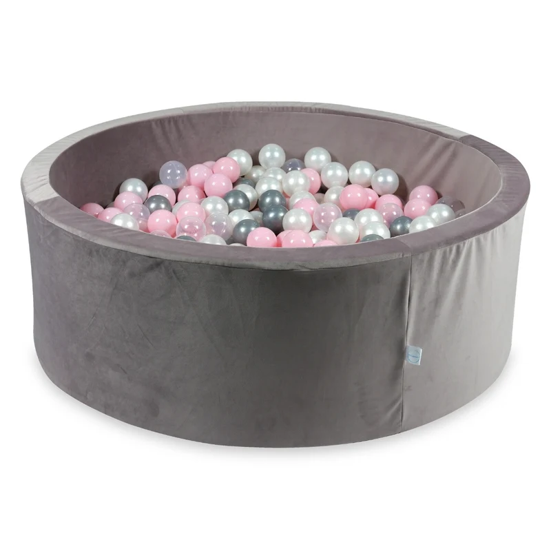 Piscine à balles en velours velvet lilac 110x40 cm avec 500balles