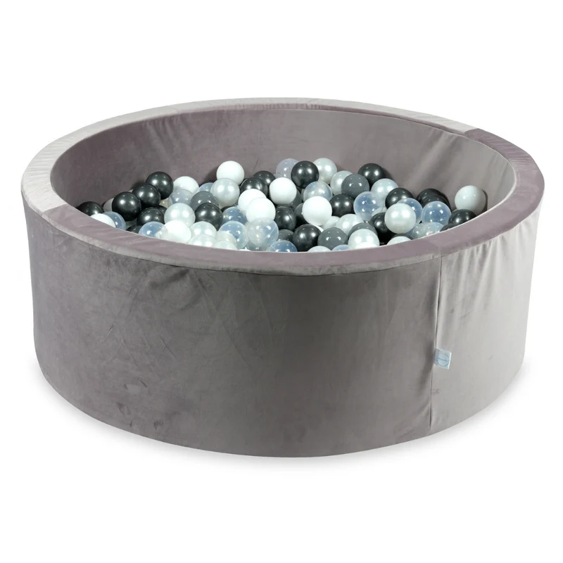 Piscine à balles en velours velvet lilac 110x40 cm avec 500balles