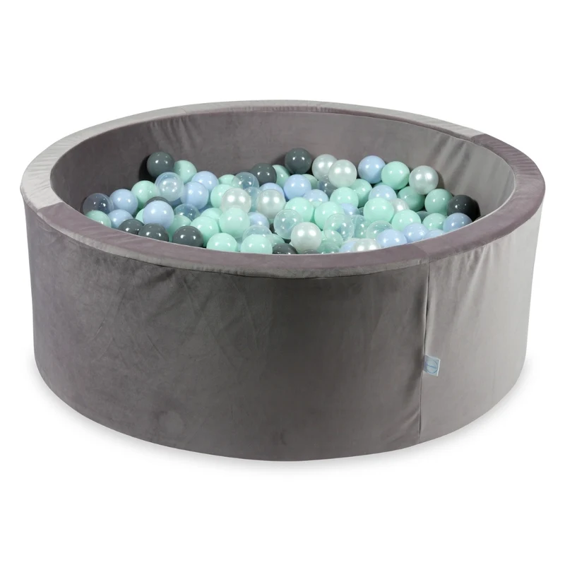 Piscine à balles en velours velvet lilac 110x40 cm avec 500balles