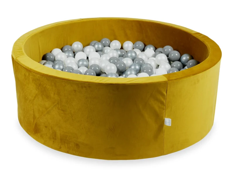 Piscine à balles en velours velvet dore 110x40 cm avec 500balles