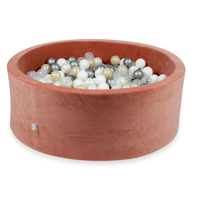 Piscine à balles en velours velvet soft canyon clay 110x40 cm avec 500balles
