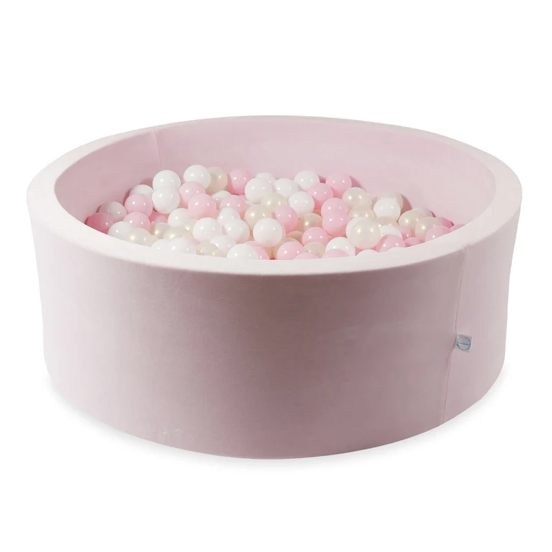 Piscine à balles en velvet soft light pink 110x40 cm avec 500balles