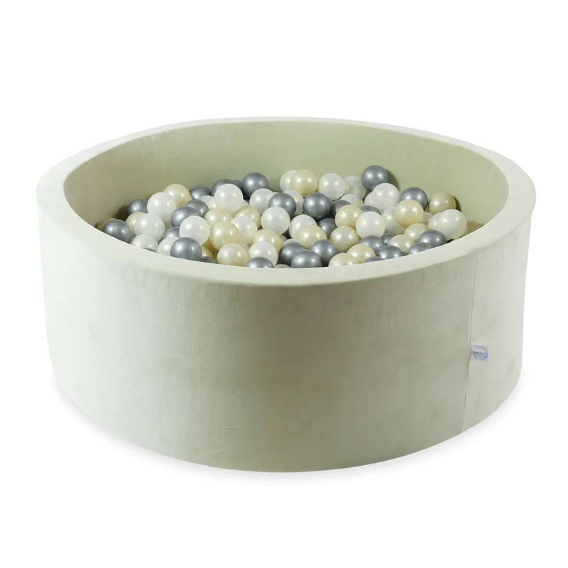 Piscine à balles en velvet soft pistachio 110x40 cm avec 500balles