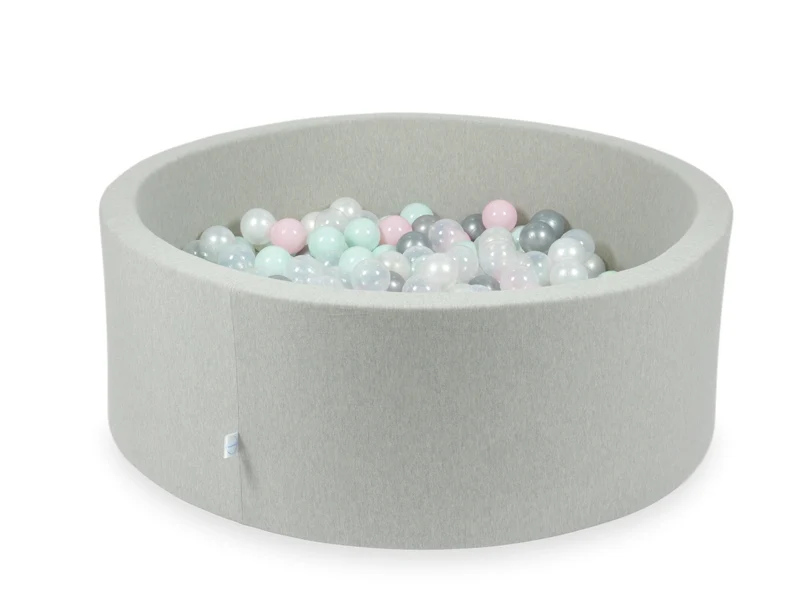 Piscine à balles en gris clair 110x40 cm avec 500balles