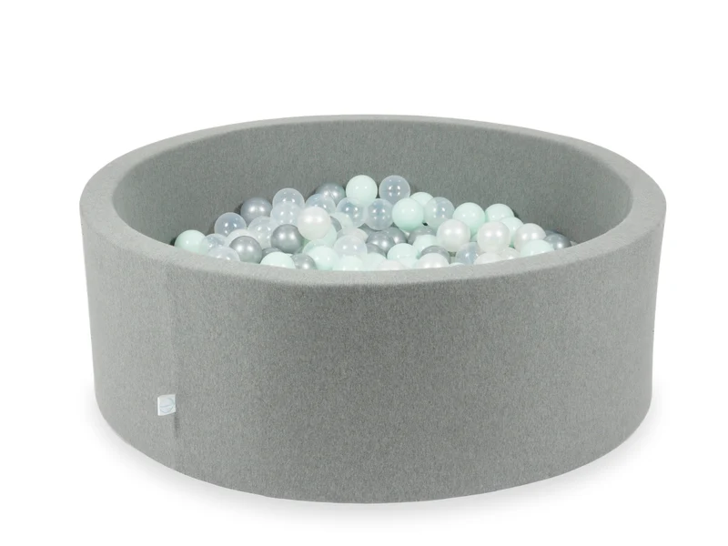 Piscine à balles en gris 110x40 cm avec 500balles