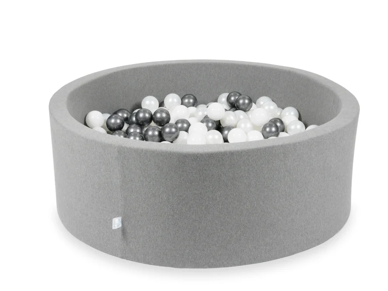 Piscine à balles en gris 110x40 cm avec 500balles