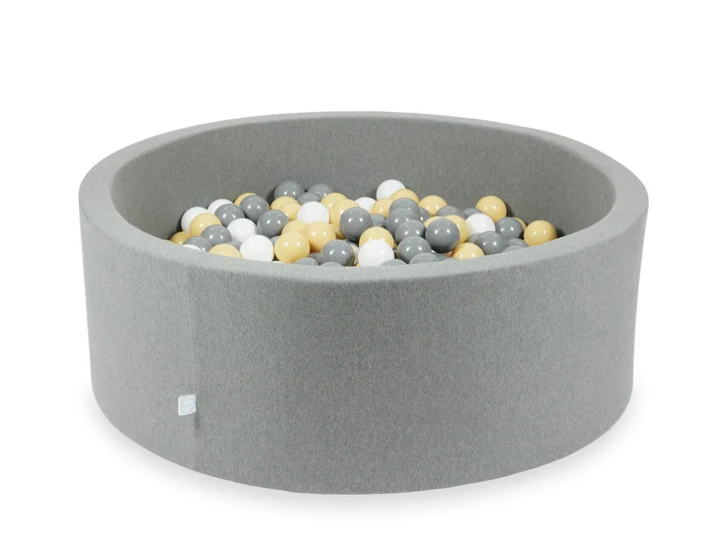 Piscine à balles en gris 110x40 cm avec 500balles