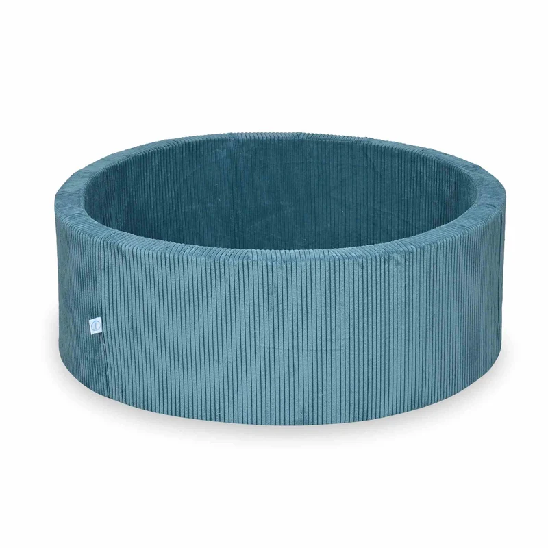 Piscine à Balles 110x40 velours côtelé bleu sans balles