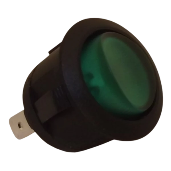 Interrupteur rond voyant vert Ø20mm