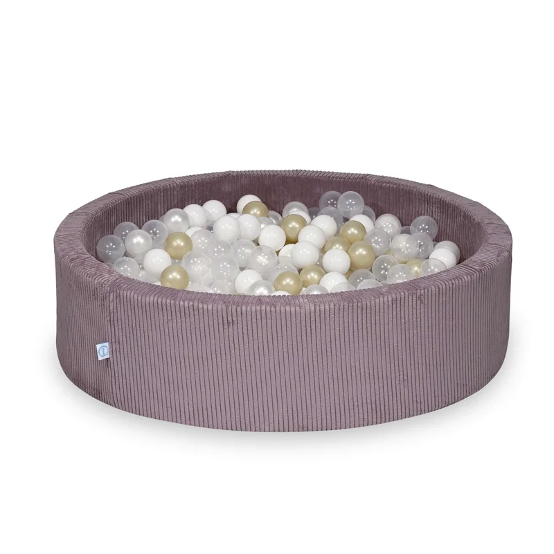 Piscine à balles en velours côtelé Lavende 110x30 cm avec 400 balles