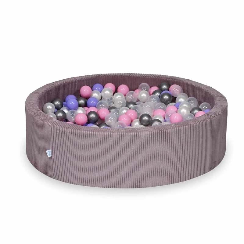 Piscine à balles en velours côtelé Lavende 110x30 cm avec 400 balles