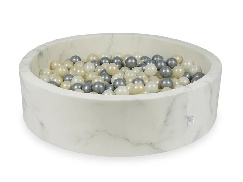 Piscine à balles en velours Marble 110x30 cm avec 400 balles
