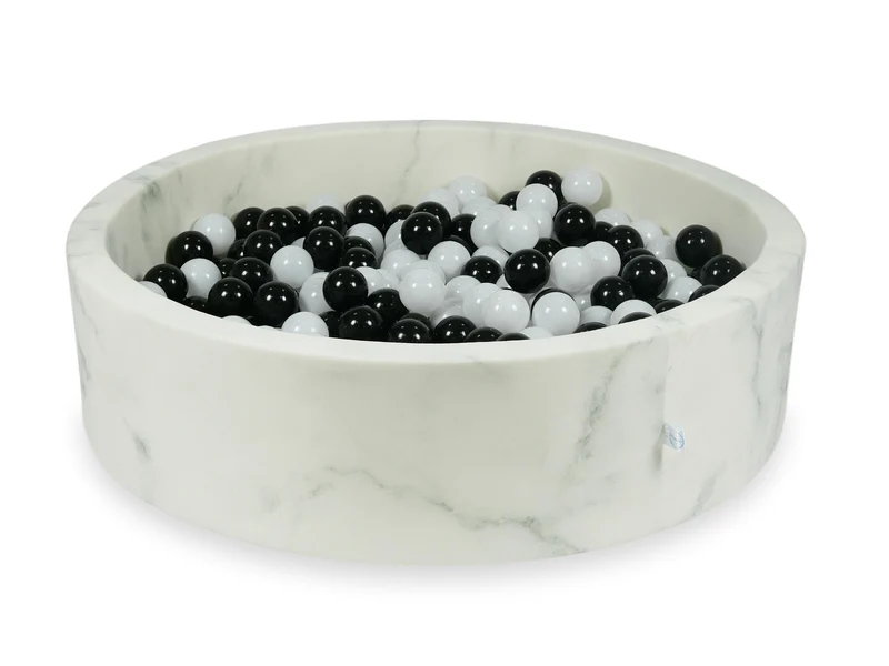 Piscine à balles en velours Marble 110x30 cm avec 400 balles