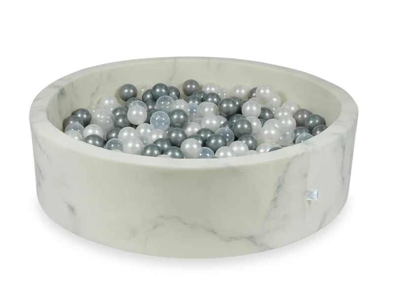 Piscine à balles en velours Marble 110x30 cm avec 400 balles