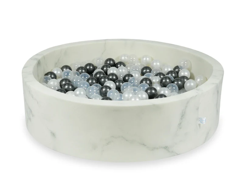 Piscine à balles en velours Marble 110x30 cm avec 400 balles
