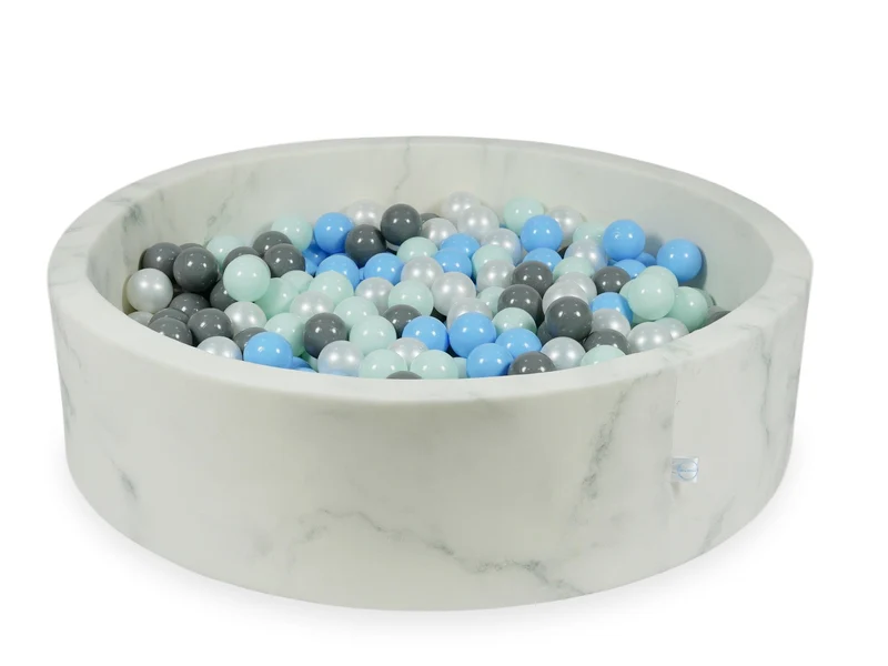 Piscine à balles en velours Marble 110x30 cm avec 400 balles