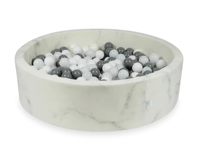 Piscine à balles en velours Marble 110x30 cm avec 400 balles