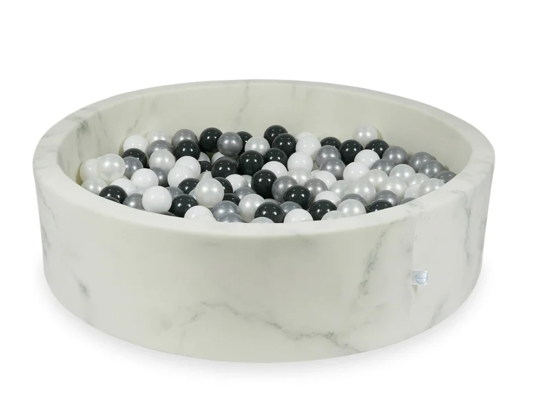 Piscine à balles en velours Marble 110x30 cm avec 400 balles