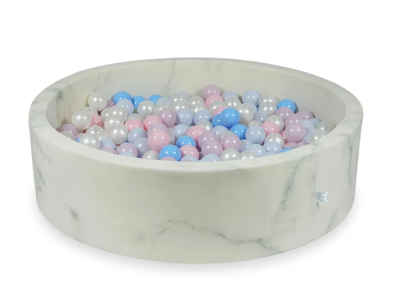 Piscine à balles en velours Marble 110x30 cm avec 400 balles