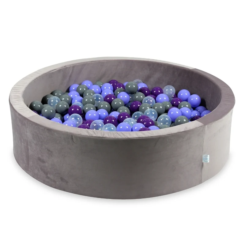 Piscine à balles en velours velvet lilac 110x30 cm avec 400 balles