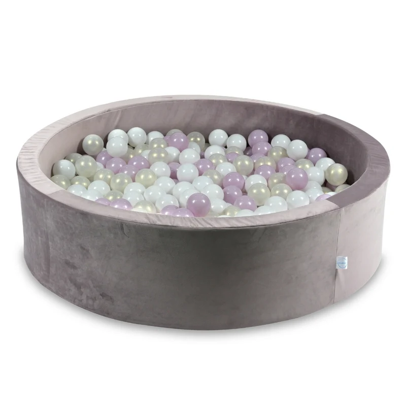 Piscine à balles en velours velvet lilac 110x30 cm avec 400 balles