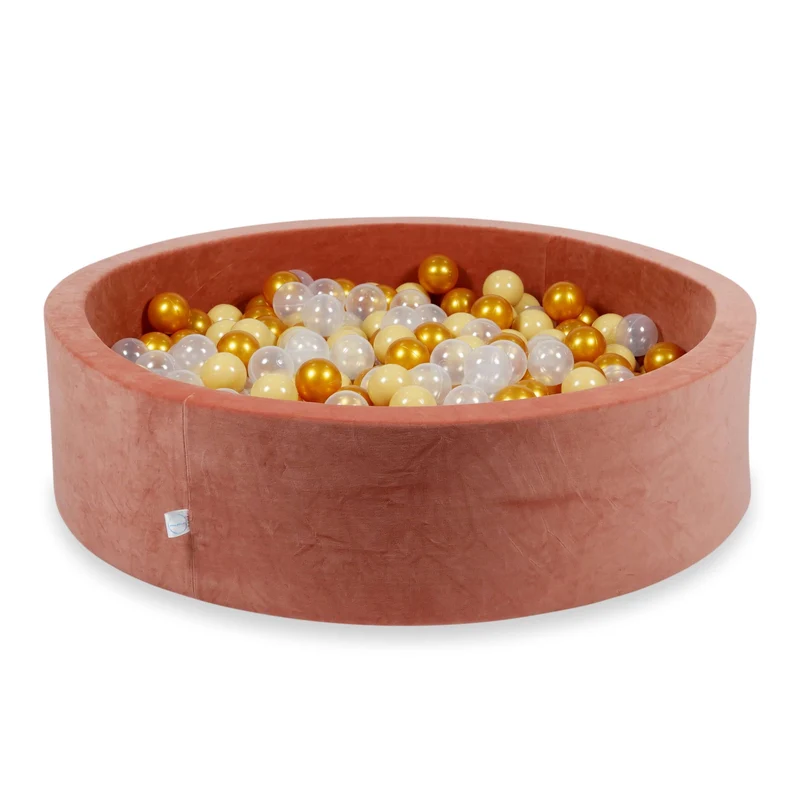 Piscine à balles en velours velvet soft canyon clay 110x30 cm avec 400 balles
