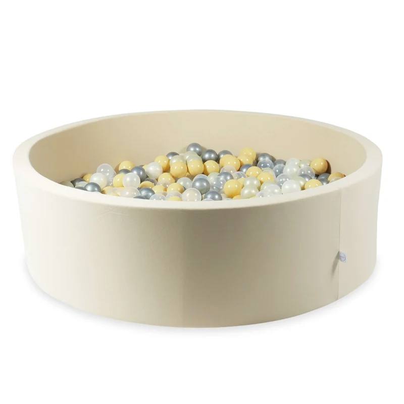 Piscine à balles en beige 110x30 cm avec 400 balles