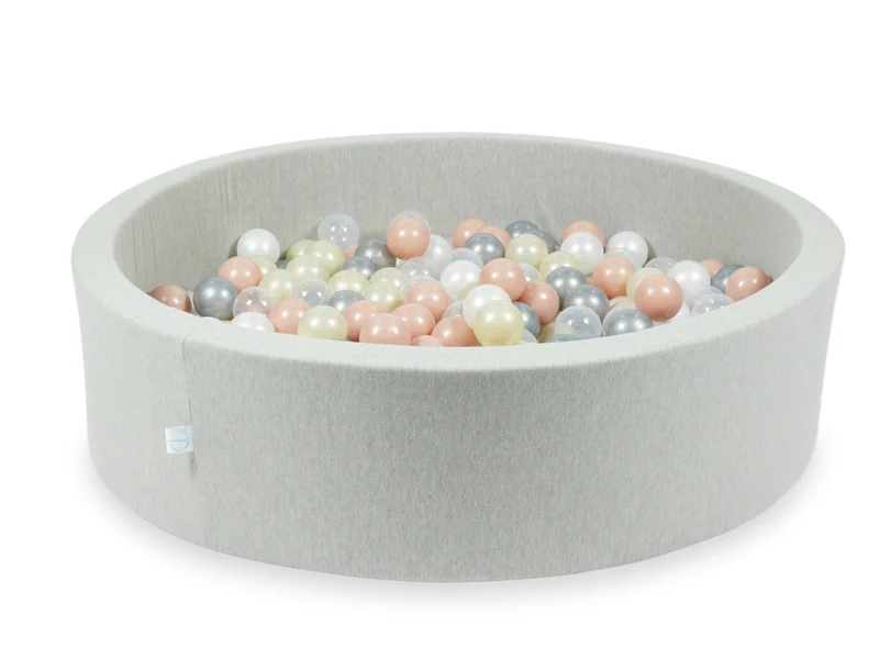 Piscine à balles en gris clair 110x30 cm avec 400 balles
