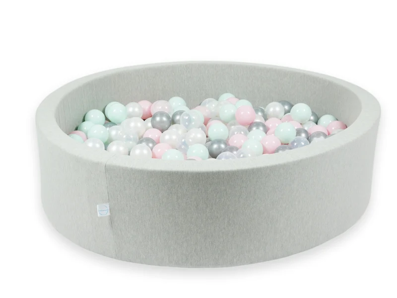 Piscine à balles en gris clair 110x30 cm avec 400 balles