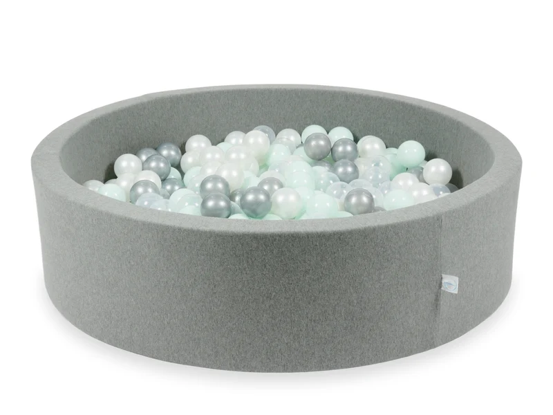 Piscine à balles en gris 110x30 cm avec 400 balles
