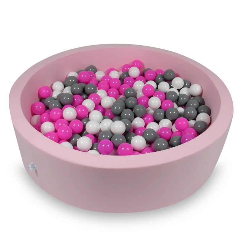 Piscine à balles en rose poudré 110x30 cm avec 400 balles