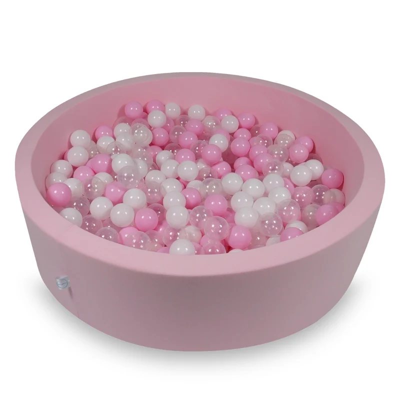 Piscine à balles en rose poudré 110x30 cm avec 400 balles