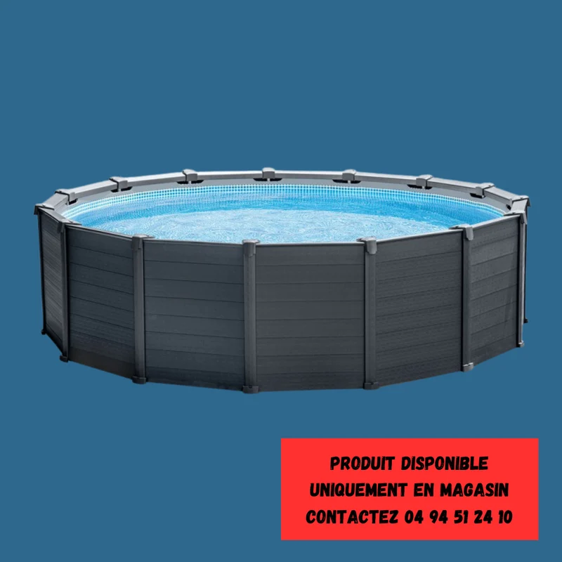 Piscine hors sol Graphite 4,78 x 1,24 m