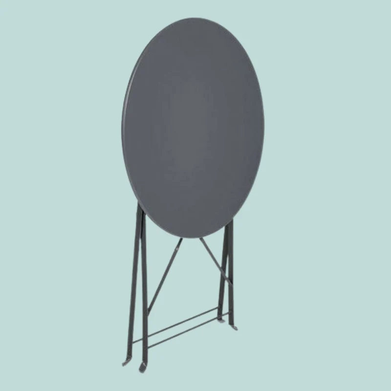 Table de jardin pliante - 2 places - Gris Anthracite - gris anthracite