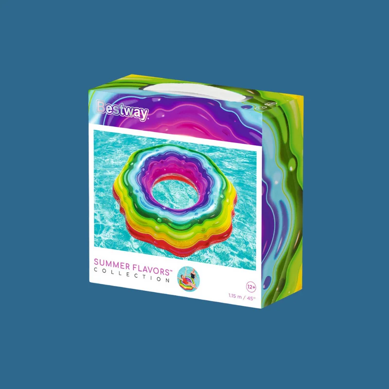 Bouée ronde ruban arc en ciel Rainbow ø115cm