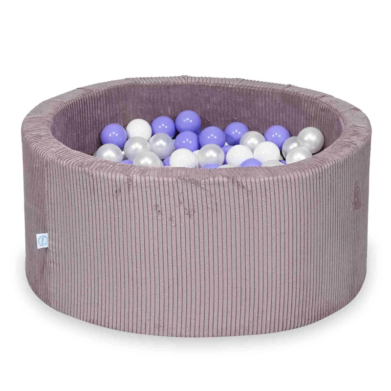 Piscine à balles en velours côtelé Lavende 90x40 cm avec 300 balles