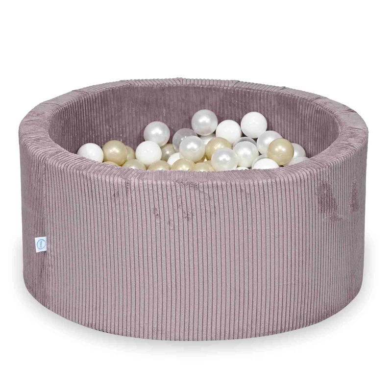 Piscine à balles en velours côtelé Lavende 90x40 cm avec 300 balles
