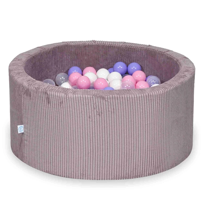 Piscine à balles en velours côtelé Lavende 90x40 cm avec 300 balles