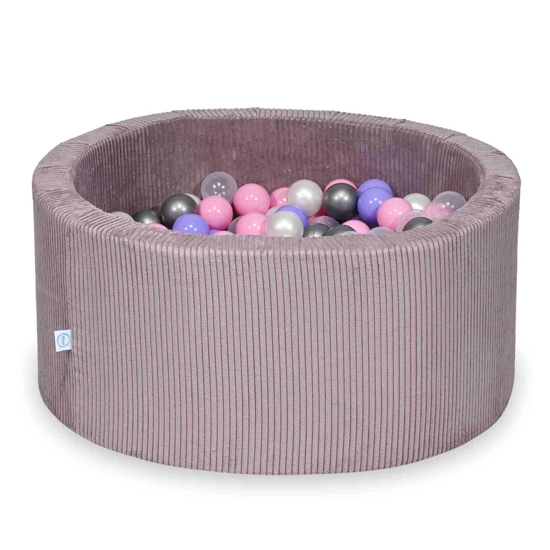 Piscine à balles en velours côtelé Lavende 90x40 cm avec 300 balles