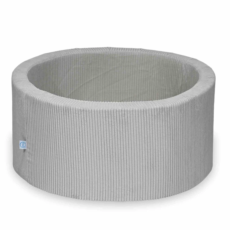 Piscine à Balles 90x40 velours côtelé gris sans balles